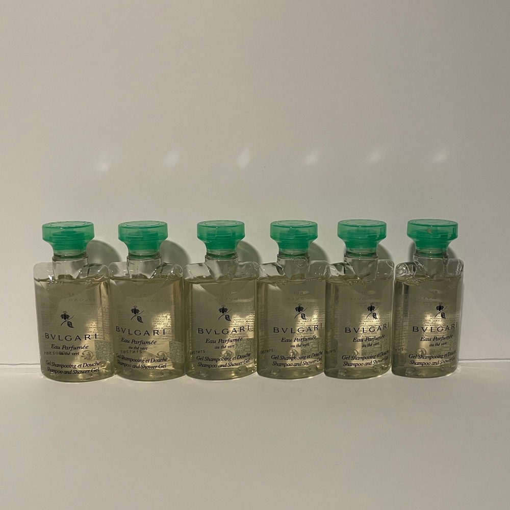 Bvlgari green tea shampoo and shower gel 40ml/1.3oz lot of 6